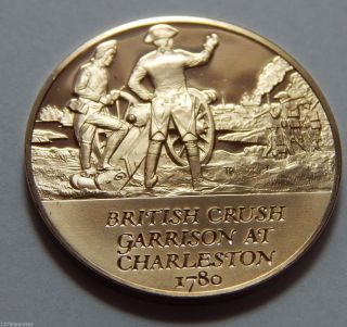 Franklin American Revolution Proof Bronze Medal - Garrison At Charleston photo