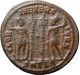 Constantine I The Great Two Soldiers Authentic Roman Coin Rare Thessalonica Coins: Ancient photo 1