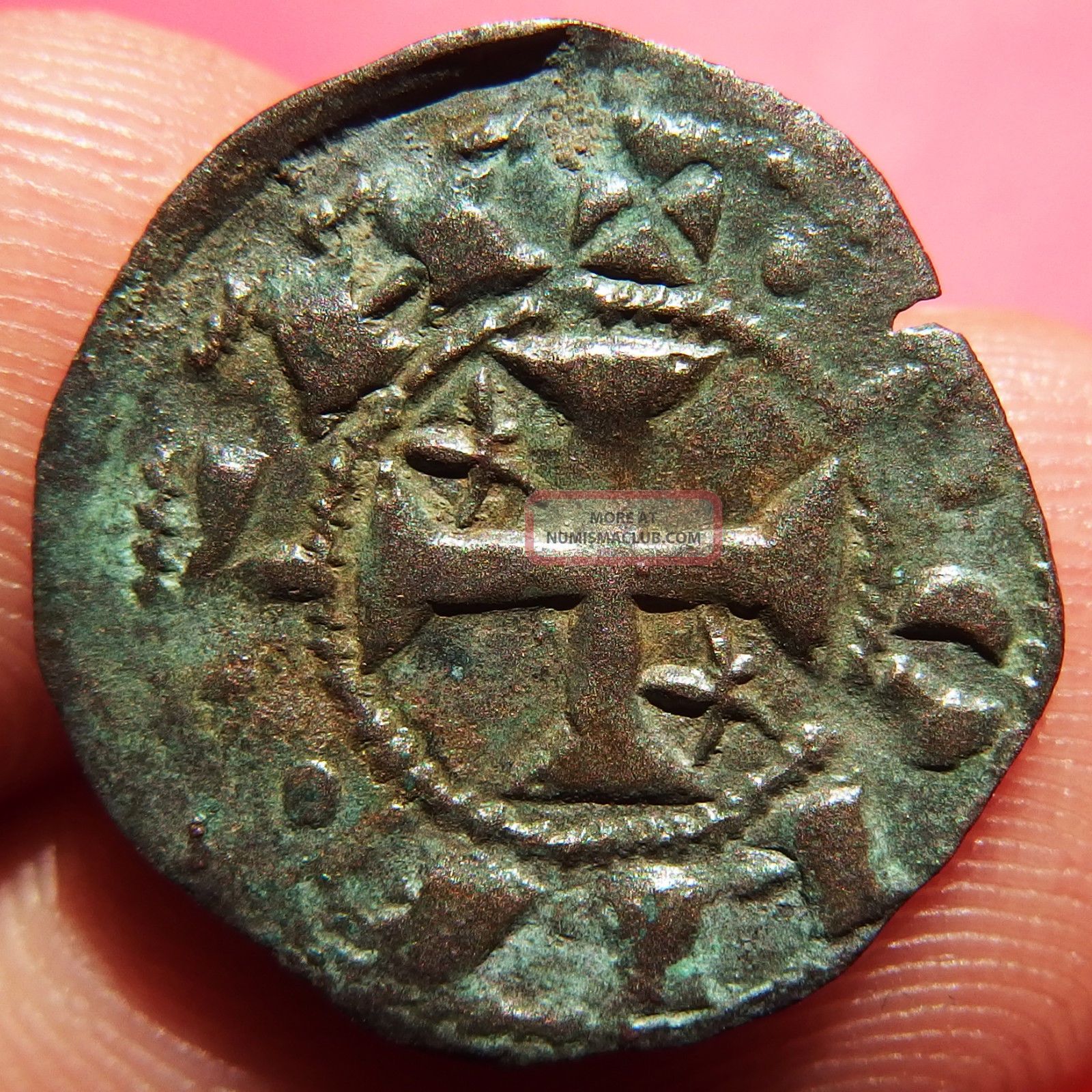 Medieval Spanish Knights Templar Cross Coin European Crusader 11 - 12th