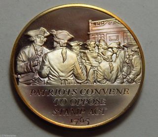 Franklin American Revolution Proof Bronze Medal - Patriots Convene photo