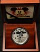 2014 Niue $2 Mickey Mouse Steamboat Willie Silver Proof Only 10k Mintage.  Ogp Australia & Oceania photo 2