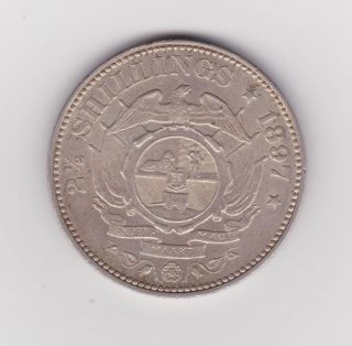 South Africa 1897 2 1/2 Shilling,  Silver photo