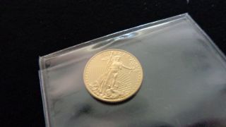 2015 - 1/10 Troy Oz Gold American Eagle $5 Coin photo