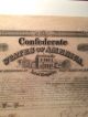 1863 Confederate $500 Bond Civil War Csa Hand - Signed Old Vintage Coupons Antique Stocks & Bonds, Scripophily photo 2