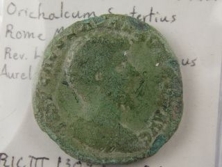 Ancient Coin Lucius Verus Orichalcum Sestertius 161 - 169 Ad Rome photo
