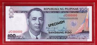 Philippines (no Date) 100 Peso Aquino & Cuisia Specimen P172 S3 Jc000000 Unc. photo