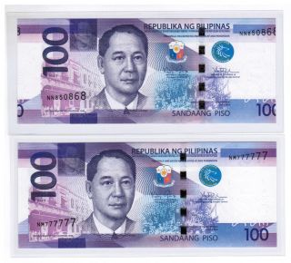 2014b Philippines 100 Peso Ngc Error Note - - Cutting Error,  Nn850868 (sample Pc photo