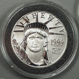 1999 $100 Platinum Eagle Us Bullion Coin 1 Oz Philadelphia Encapsulated photo