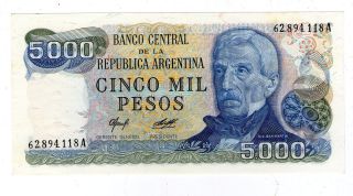 Argentina Note 1978 5000 Pesos Series A - P 305a - B 2465a - Au photo