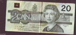 Canada Twenty Dollar Bill 1991 photo