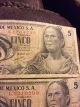 1969 El Banco De Mexico S.  A.  5 Peso Note Series 1a &1l North & Central America photo 2