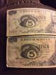 1969 El Banco De Mexico S.  A.  5 Peso Note Series 1a &1l North & Central America photo 5