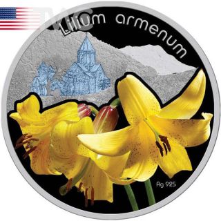 Niue 2012 1$ Lilium Armenum Lilium Proof Silver Coin photo