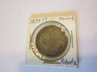 Denmark 1 Kroner 1875 Silver photo