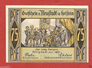 Germany Holstein 75 Pfennig Notgeld Banknote Uncirculated Neustadt photo