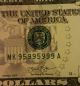 2013 $5 Five Dollar Fancy High Serial Binary Number.  95995999 Uncirculated Small Size Notes photo 2