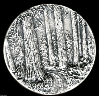 Redwood National Park Medal Silver Medallic Art Co.  N.  Y. photo