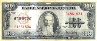 1954 Banknote,  100 Pesos,  Aguilera. photo
