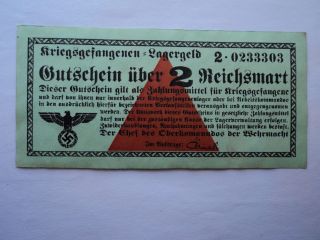 Ww2 Germany Nazi 2 Rm Pow Camp Money photo
