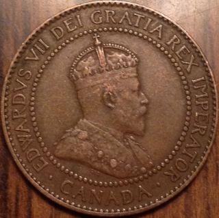 1910 Canada Large Cent Edward Vii Vf Details Very Loook photo