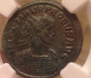 Probus Ancient Roman Bi Aurelianianus Coin Museum Quality Green Patina 280ad photo