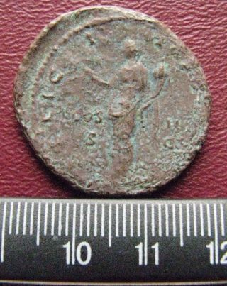 U - Id Authentic Ancient Roman Coin Large As Or Dupondius Roman Coin 13144 photo
