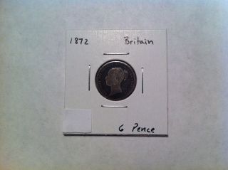 1872 Great Britain 6 Pence,  Silver,  Victoria photo
