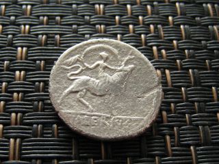 L.  Valerius Acisculus,  45 Bc.  Silver Denarius;virgin Valeria Luperca On The Heifer photo