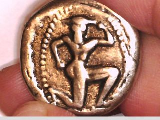2rooks Greece Greek Crete Knossos Minotaur /labyrinth Stater Silver Plated Coin photo