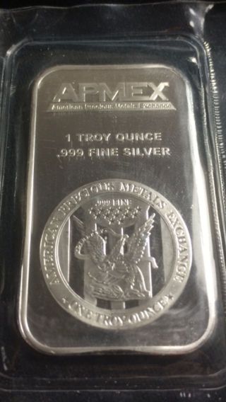 1 Oz Apmex Silver Bar photo
