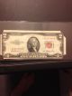 1953 $2 Dollar Bill Paper Money Red Seal Star Note Vintageusa Small Size Notes photo 4