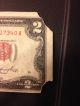 1953 $2 Dollar Bill Paper Money Red Seal Star Note Vintageusa Small Size Notes photo 7