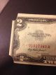 1953 $2 Dollar Bill Paper Money Red Seal Star Note Vintageusa Small Size Notes photo 8