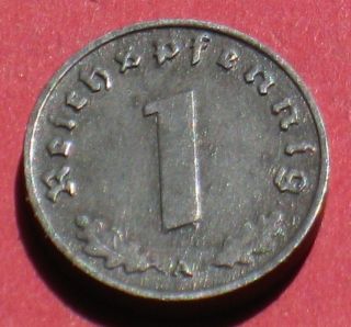 Coin Of Nazi Germany 1rp 1941a W/ Swastika World War Ii photo