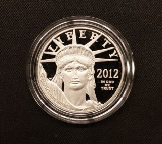 2012 Us Platinum American Eagle 1 Oz $100 Proof Coin Preamble Series - Ogp photo
