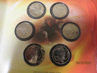 Zealand 2003 Lord Of The Rings Light Versus Dark 6 X 50c Coin photo