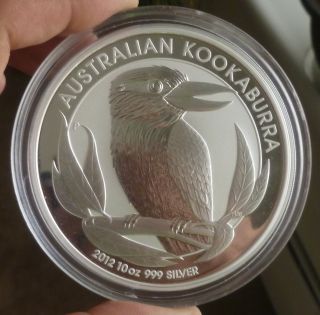 2012 Australia Kookaburra 10oz Silver Bullion Coin photo