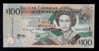 East Caribbean States 100 Dollars (2008) Pick 51 Vf - Xf Banknote photo