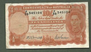 Australia Commonwealth Of Australia Kgvi 10 Shillings 5104 photo