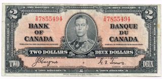 1937 Canada Two Dollars Note - P59c photo