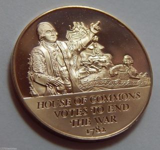 Franklin American Revolution Proof Bronze Medal - Vote To End War photo