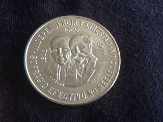 1960 Mexico 10 Peso Silver Coin photo