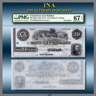 Connecticut East Haddam Bank Of England $20 Pmg Sup.  Unc 67 Epq Finest photo