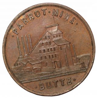 1896 Parrot Mine Dollar Butte Monana So - Called Dollar Medal Hk - 734b photo