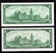 1867 1967 Serial $1.  00 Crisp Fresh Ch Au Dollar X 2 Bank Of Canada Paper Money Canada photo 1
