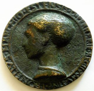 Bronze Medal Medaille Renaissance By Pisanello Of Leonello D ' Este - Italy 1441 photo