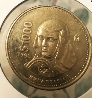 1990 Mexico 1,  000 Pesos L@@k 4746 photo
