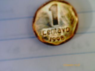 1,  Uncirculated,  Republica Argentina 1998 Coin 1 Centavo photo