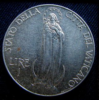1941 Vatican Italy Coin 1 Lira Vf,  Pius Xii photo