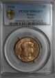 1916 Star Pcgs Ms 64 Rd France 5 Centimes (marianne) State Full Red Bu Europe photo 2